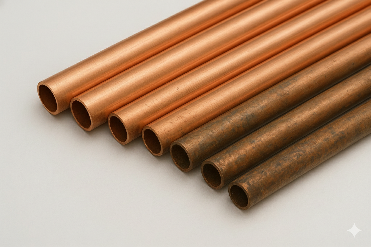 انواع مواسير النحاس الجيد والرديء