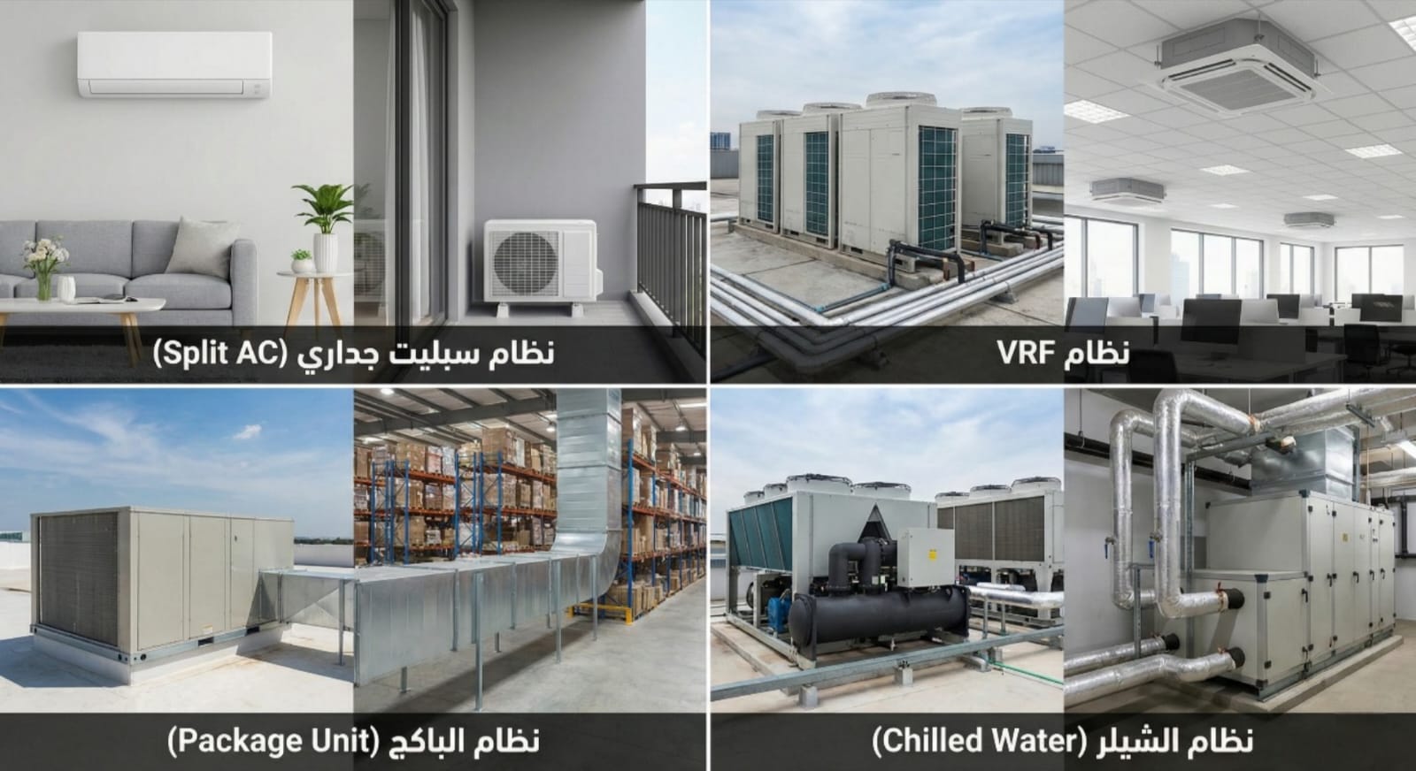 أنظمة تكييف الهواء… واستخدام كل نظام