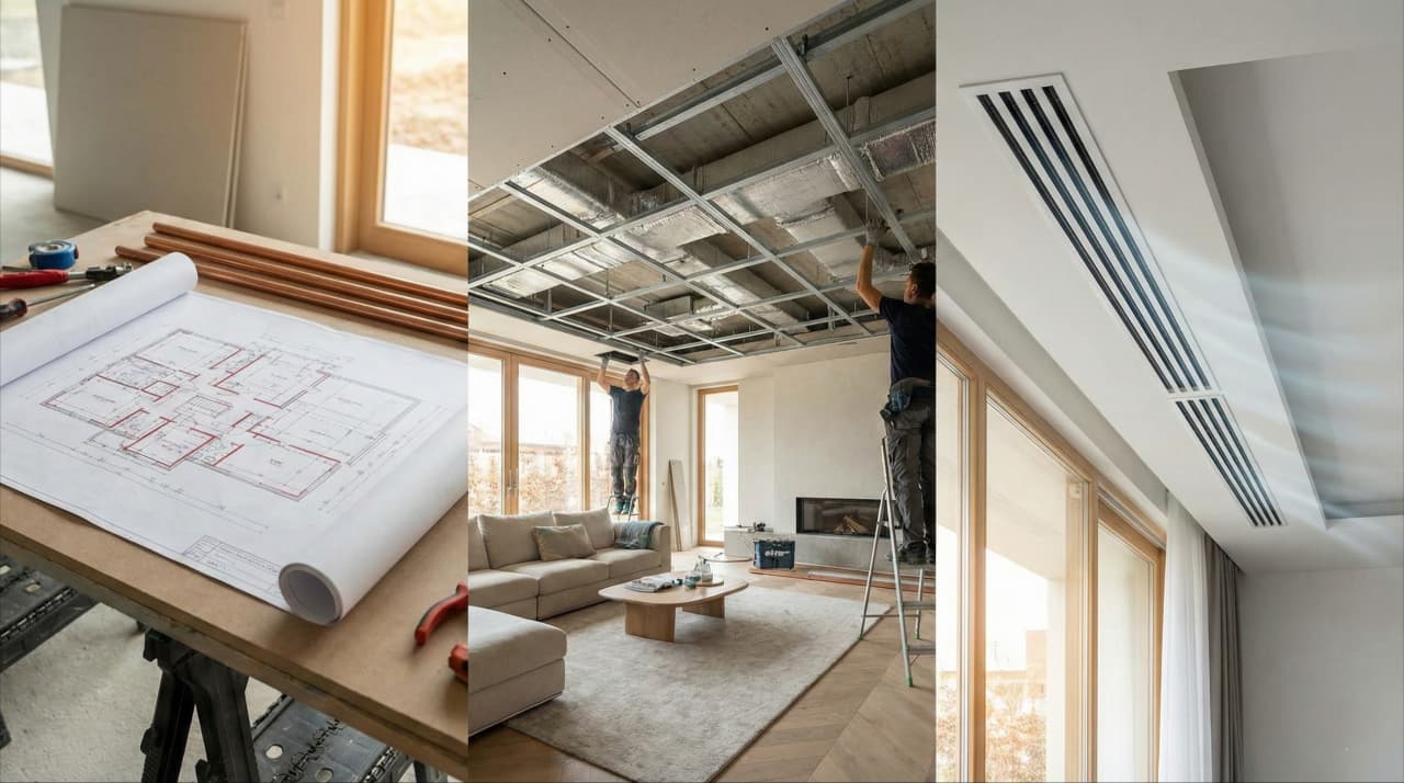 الدليل الشامل لتأسيس التكييف المخفي للفلل | أمامة للتكييف