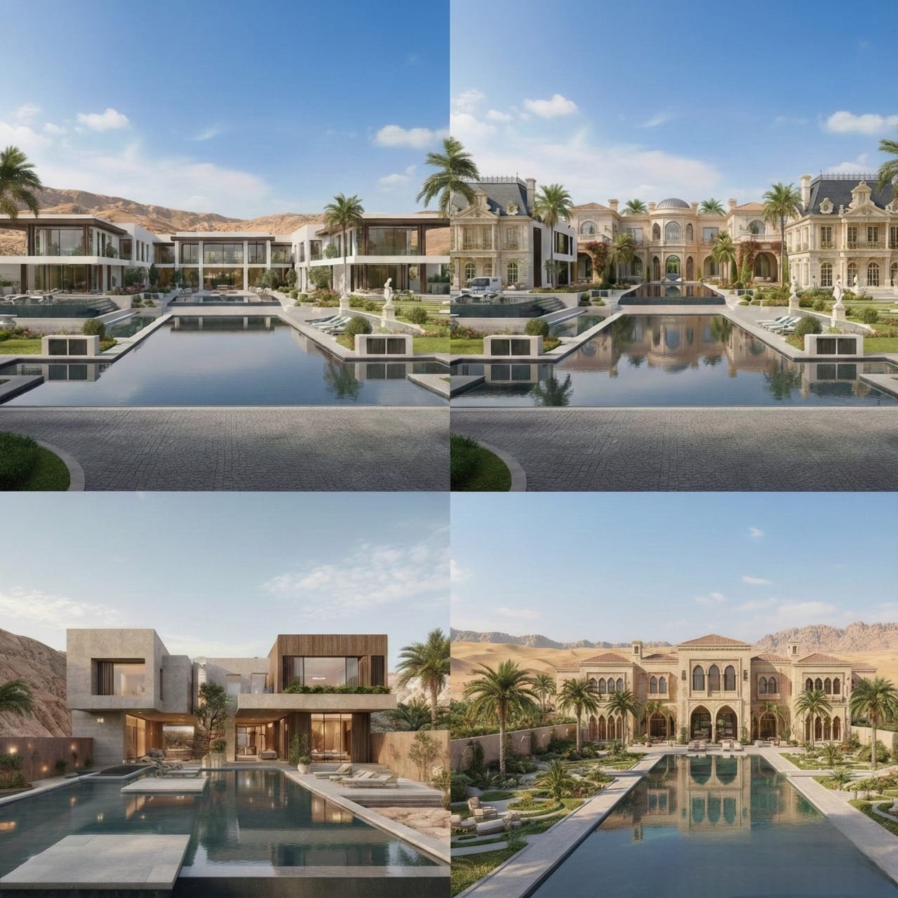 قصور وفلل فاخرة